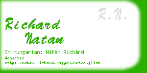 richard natan business card