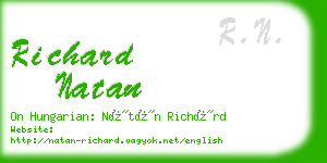 richard natan business card